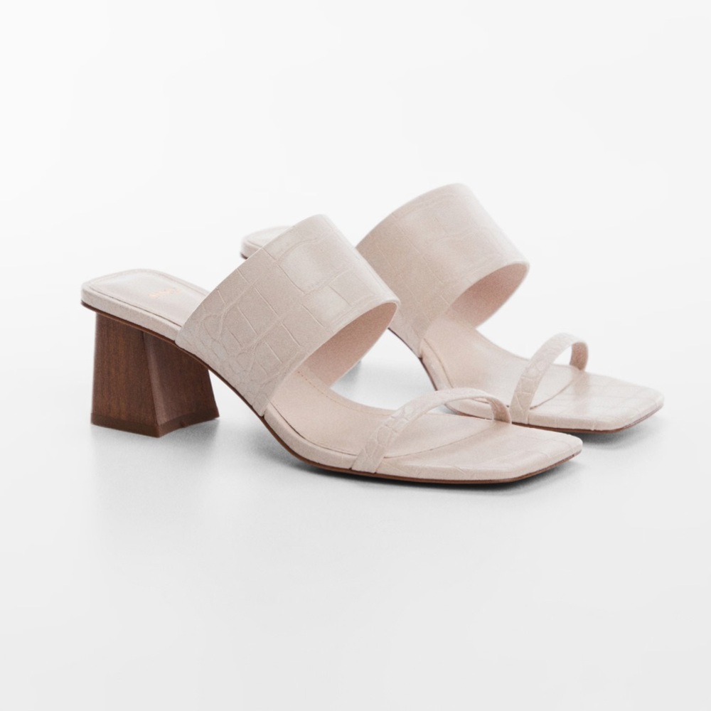 Mango Cream Mule Heels (Unworn)